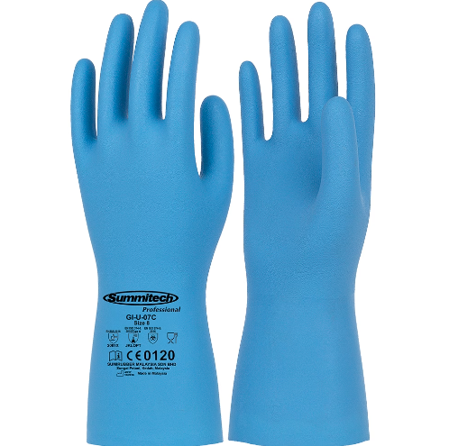 SUMMITECH PROFESSIONAL CHEMICAL RESISTANT GLOVES UNSUPPORTED GI-U 07C (CHEMICAL GLOVES)